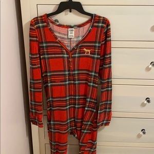 Victoria Secret Pink Holiday Onesie Sleeper